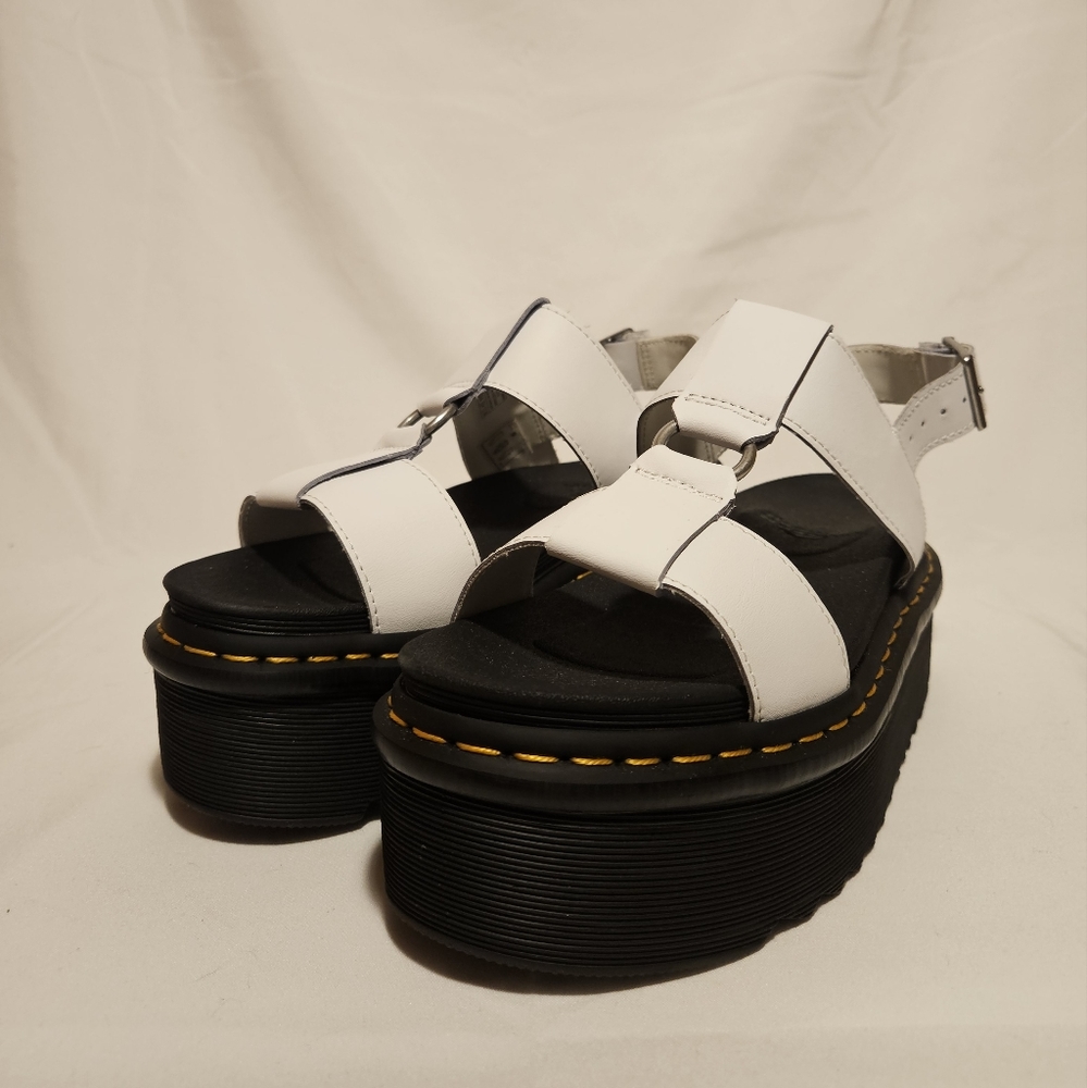 Dr. Marten's (Doc Martens) Francis Leather Platform Strap Sandals